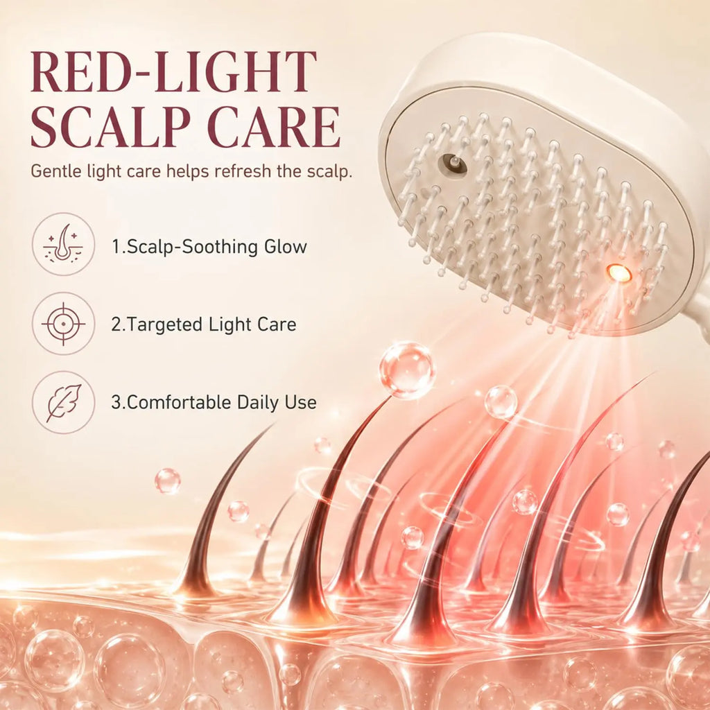 Electric Spray Air Cushion Comb for Women Retractable Hair Massage Brush for Thick Fine Curly Hair Electric Steam Brush for Hair