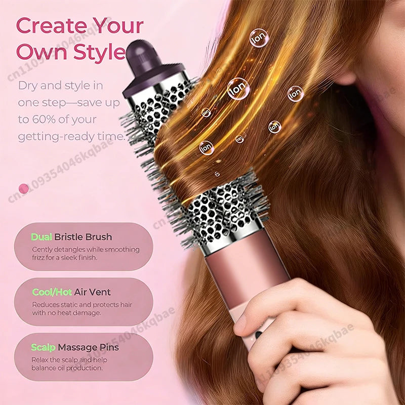 Sencicimen 6 IN 1 Multi Hair Styler Dryer Brush Negative Ion Air Styler for Auto-Wrap Curling Hair Styling Tools Hair Dryer Set