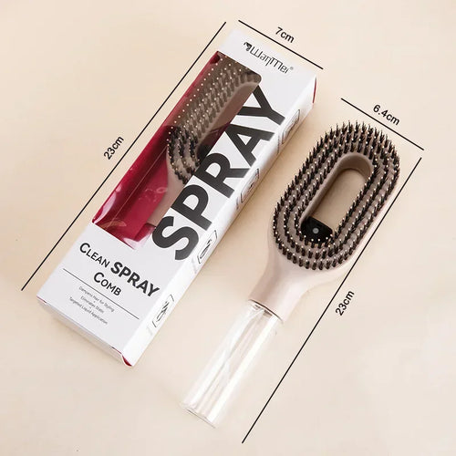2-in-1 Sprayer Comb Detangling Scalp Massage Hairbrush with Spray Bottle Essential Oil Water Mist Spray Brush Anti-static Summer