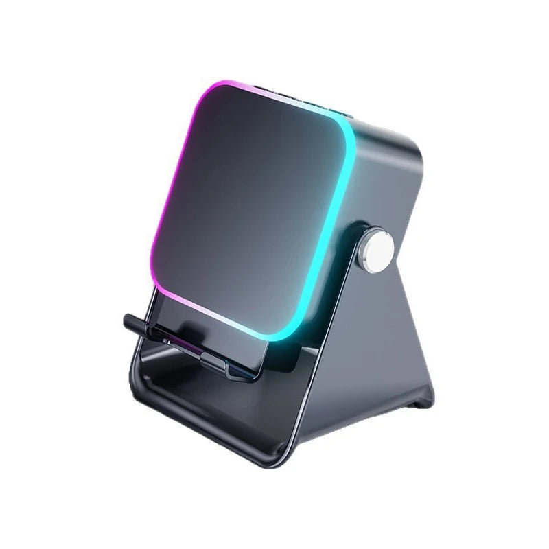 5-in-1 Auto Induction Wireless Bluetooth Speaker, 8 Modes RGB Breathing Light, Surround Stereo Sound, Portable Phone Stand Holder