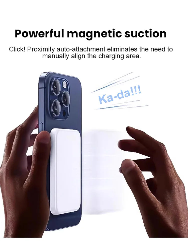 10000mAh Magnetic Wireless Power Bank, Qi2 Certified 15W MagSafe Wireless Charging & 22.5W PD Wired Fast Charging Portable External Battery Pack Compatible with iPhone 12-17 Pro Series and Android