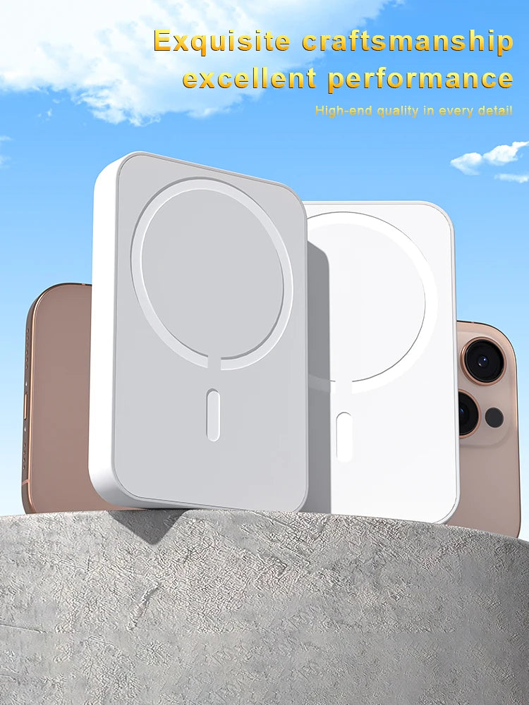 10000mAh Magnetic Wireless Power Bank, Qi2 Certified 15W MagSafe Wireless Charging & 22.5W PD Wired Fast Charging Portable External Battery Pack Compatible with iPhone 12-17 Pro Series and Android