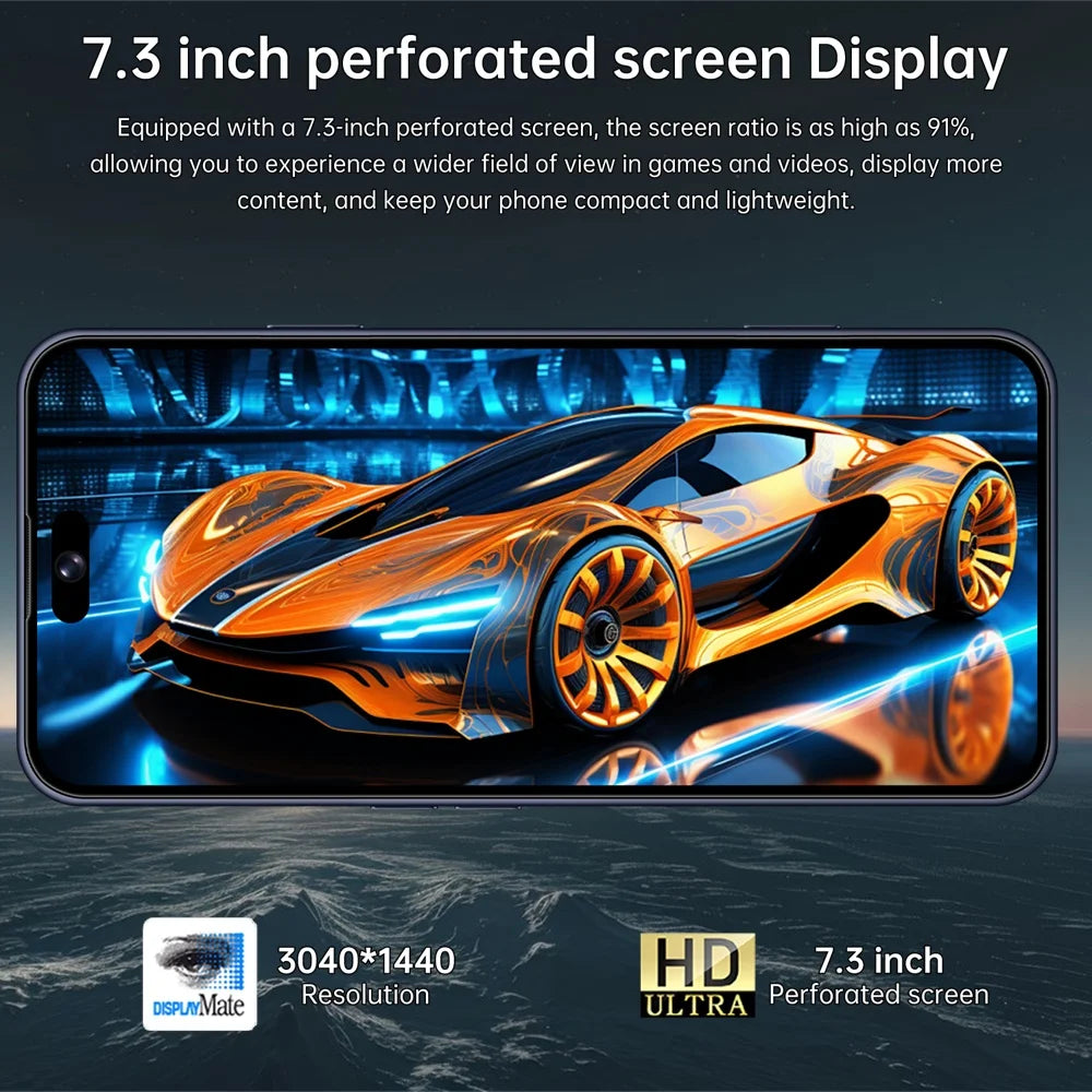 K-Touch New Ai iFone 17 Pro Maxi Android 5G Smartphone 7.3HD 22G+2TB Smart Mobile Phone 16+48MP Dual SIM 7800mAh Unlocked Cell Phone Global Version